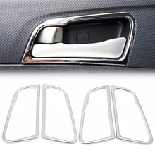 Автомобильный Стайлинг для hyundai Solaris accent sedan hatchback 2011- хромированная дверная ручка крышка интерьера украшение кольцо наклейка