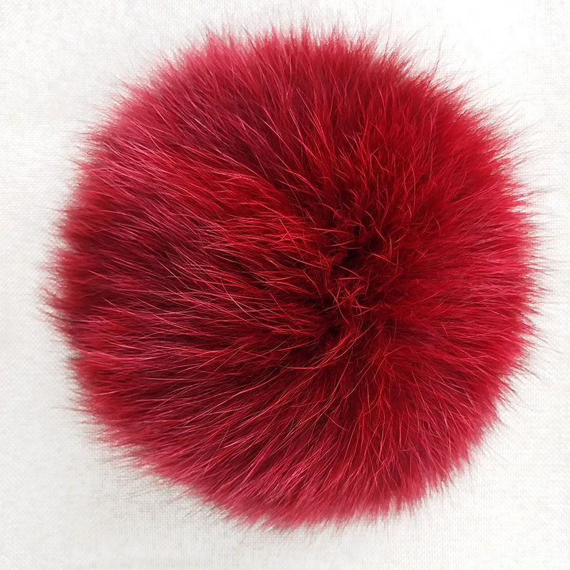rolled up skully hat DIY Pure White Natural Fox Fur Fluffy Pompon Hats Real Fox Raccoon Fur Big Ball Pom Pom for Caps Hats Skullies Pompoms 12-14cm best beanies