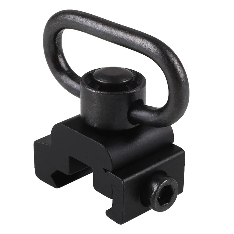 

20mm QD Heavy Duty Quick Release Detach Push Button Sling Swivel Adapter Set Picatinny Rail Mount Base Connecting Sling Ring