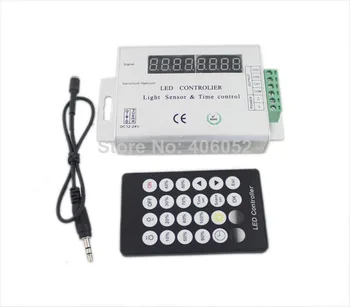 

24 KEYS 3 Channel 12V-24V Intelligent Light Sensor And Time Programmable Led Controller For Single Color Led Strip