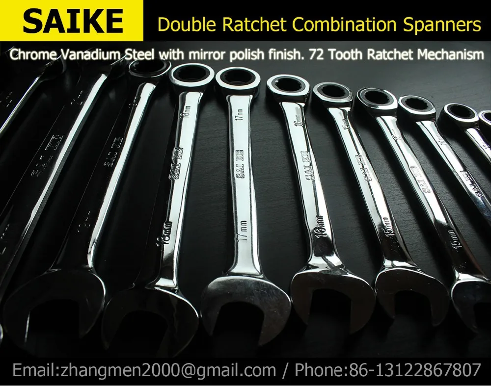 

Ratcheting Combination Wrench Set Hand Tools for Car Repair Torque and gear spanner and A Set of Key