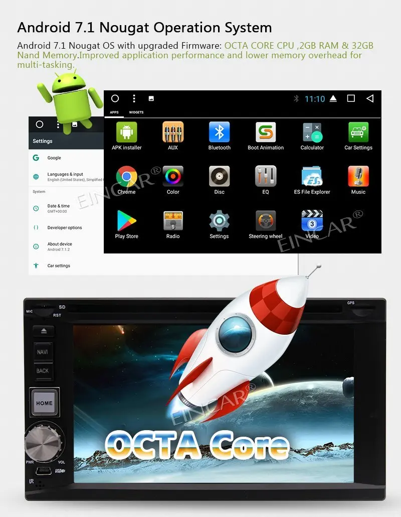 Excellent Wireless Rear Camera 2 Din Android 7.1 Car Stereo Radio GPS Navigation DVD Player Support Wifi Bluetooth OBD2 1080P Video Player 2 Excellent Wireless Rear Camera 2 Din Android 7.1 Car Stereo Radio GPS Navigation DVD Player Support Wifi Bluetooth OBD2 1080P Video Player 2