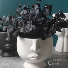 Креативная керамическая ваза в скандинавском стиле, украшение для дома, Цветочная композиция для вазы, аксессуары для цветочного горшка