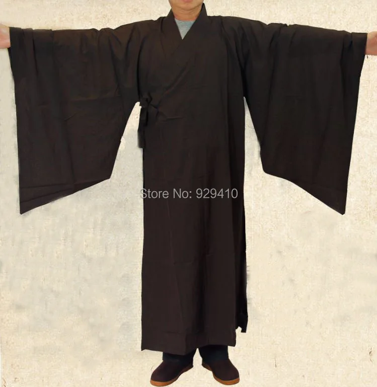 Unisexбуддийские монахи longrobe буддийские костюмы Layabbot одежда костюм для медитации Одежда Кунг fugown боевые искусства coffehaiqing