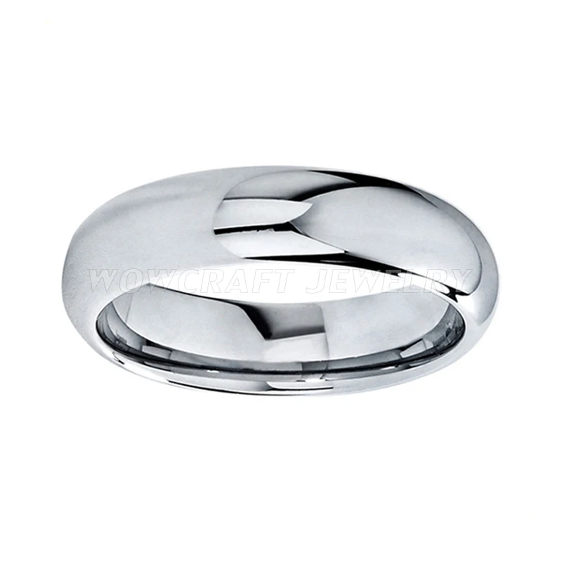 4 мм Вольфрам карбида кольцо простой Стиль купола группы женские мужские обручальные кольца полированная блестящие Comfort Fit Обручение кольцо для пары