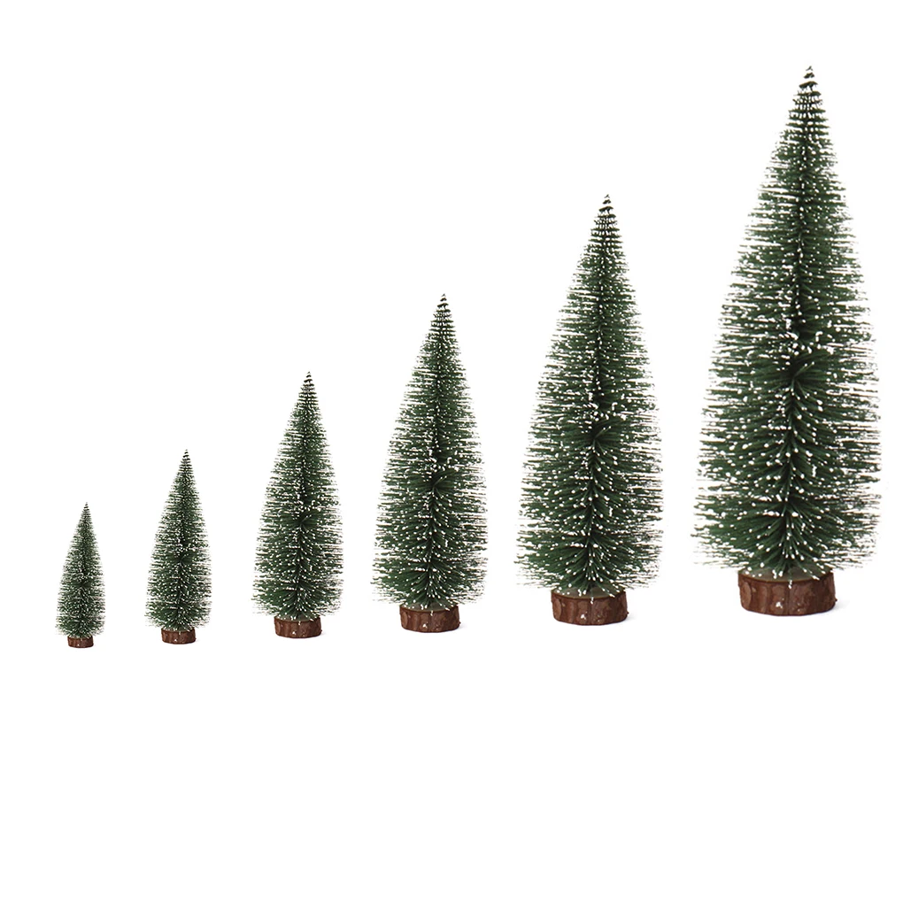 

Hot Artificial Tabletop Mini Pine Christmas Trees Decorations Festival Plastic Miniature Trees