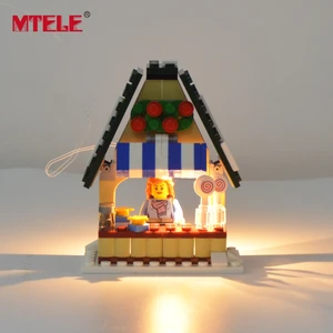 Image 5 - MTELE Led פלאש אור סט עבור חג המולד סדרת חורף כפר שוק אבני בניין צעצוע תואם עם דגם 10235