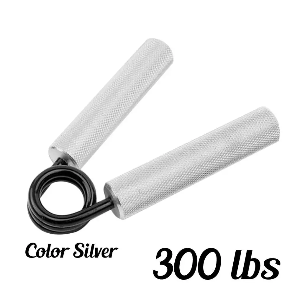silver 300lbs Топ 100lbs-350lbs фитнес Тяжелые Захваты на запястье реабилитация разработчик рукоятка мышечная силовая тренировка устройство кистевой эспандер - Цвет: silver 300lbs