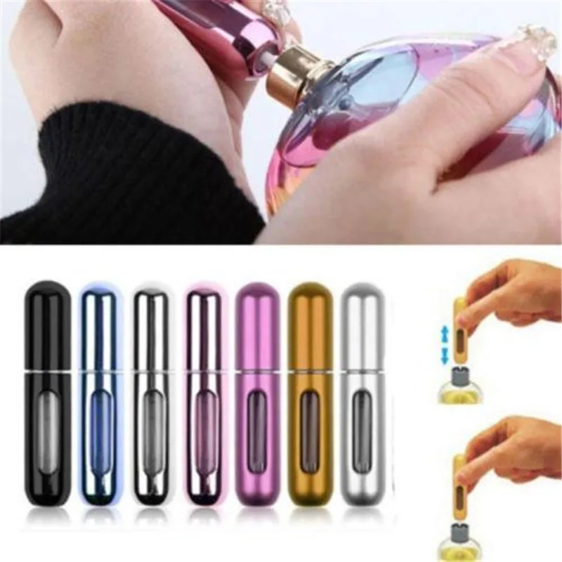 

2018 New And Fashion Classic Mini Refillable Perfume Atomizer Bottle Travel Scent Pump Portable Spray Case