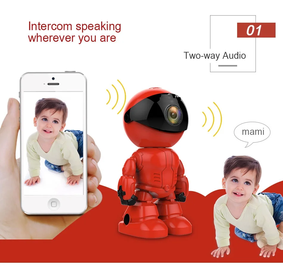 

YA-YN2 960P 1.3MP HD Wireless IP Camera wi-fi Robot camera Wifi Night Vision Camera IP Network Camera CCTV support two-way audio