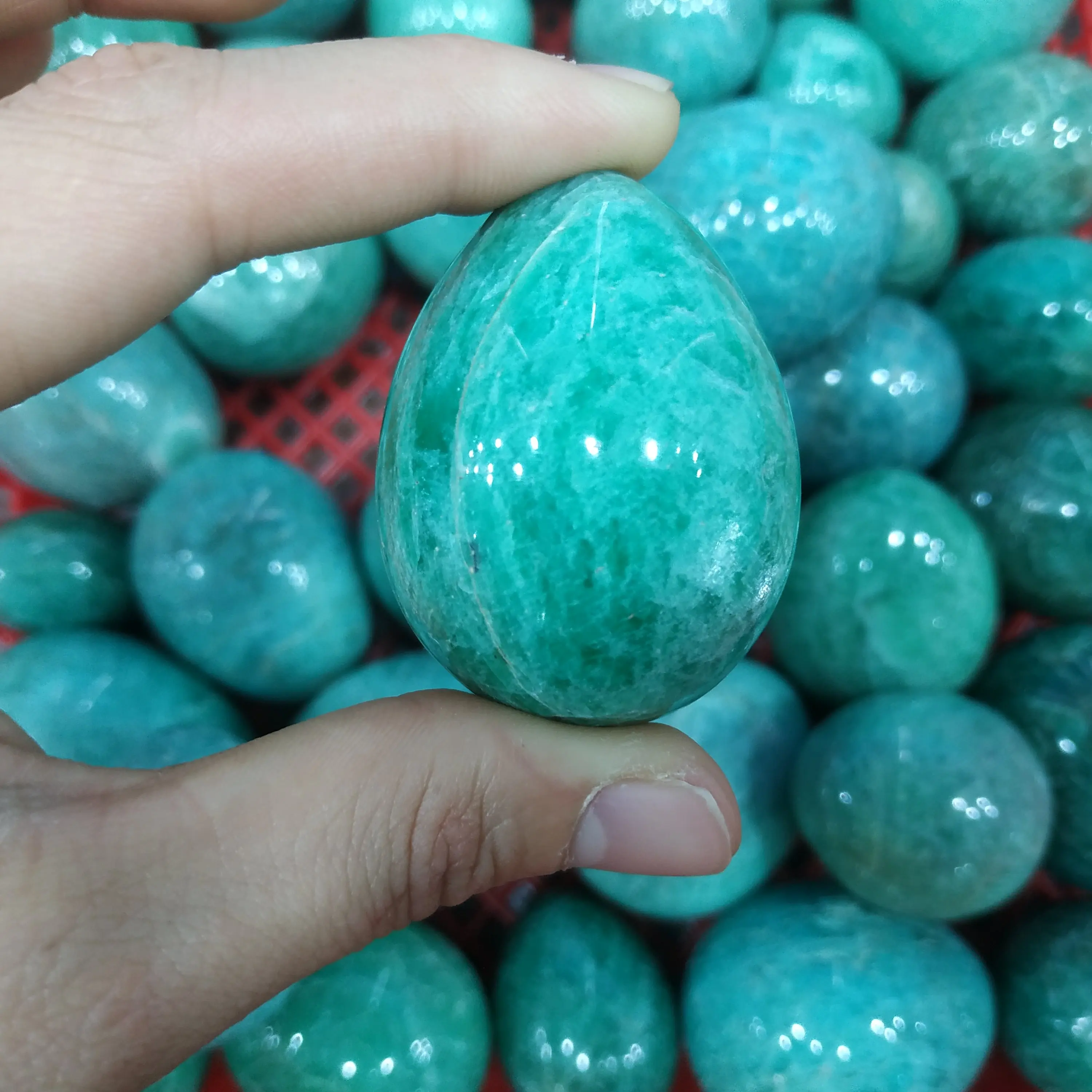 100g Natural Amazonite Stone Egg Very Beautiful Color Stones Aliexpress