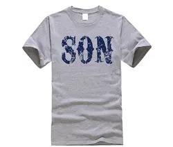 Мужская футболка для сына-сыночки, футболка с коротким рукавом, Байкерская анархия, Jax Bikeer, летняя стильная модная брендовая футболка