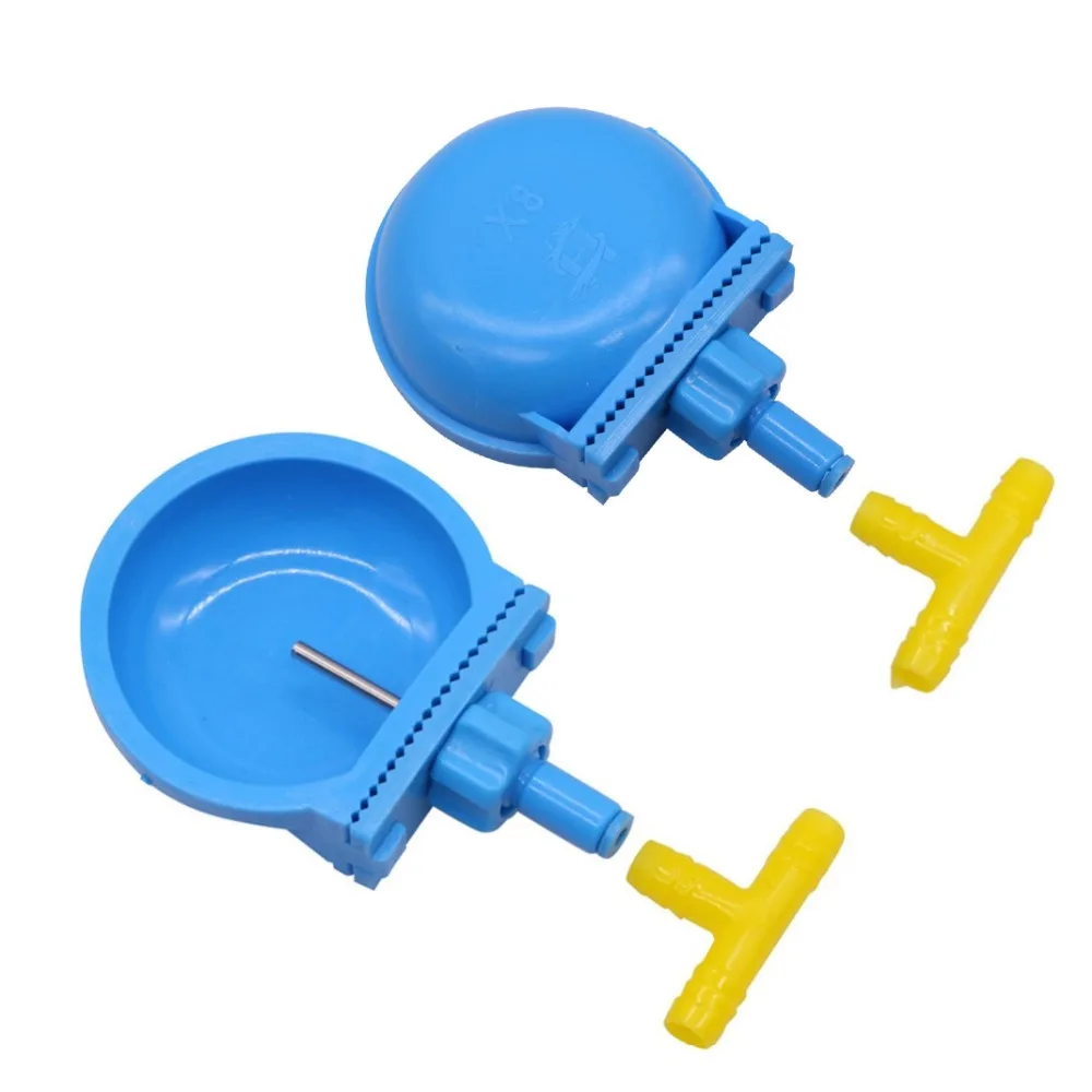 

50 pcs Rabbit Nipple Drinking Bowl Automatic Drinker Blue Round Bowl Shape Farm Animal Supplies Cage Accessories