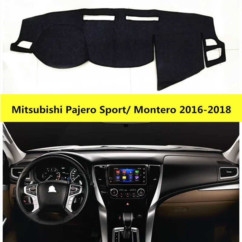 TAIJS автомобиля коврик для приборной панели Обложка Mitsubishi Pajero sport/Montero 2016 2018