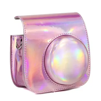 

Camera Case Bag Holographic Shining Laser Instant Camera Shoulder Strap Bag Protector Cover Pouch for Fujifilm Instax Mini 8/8