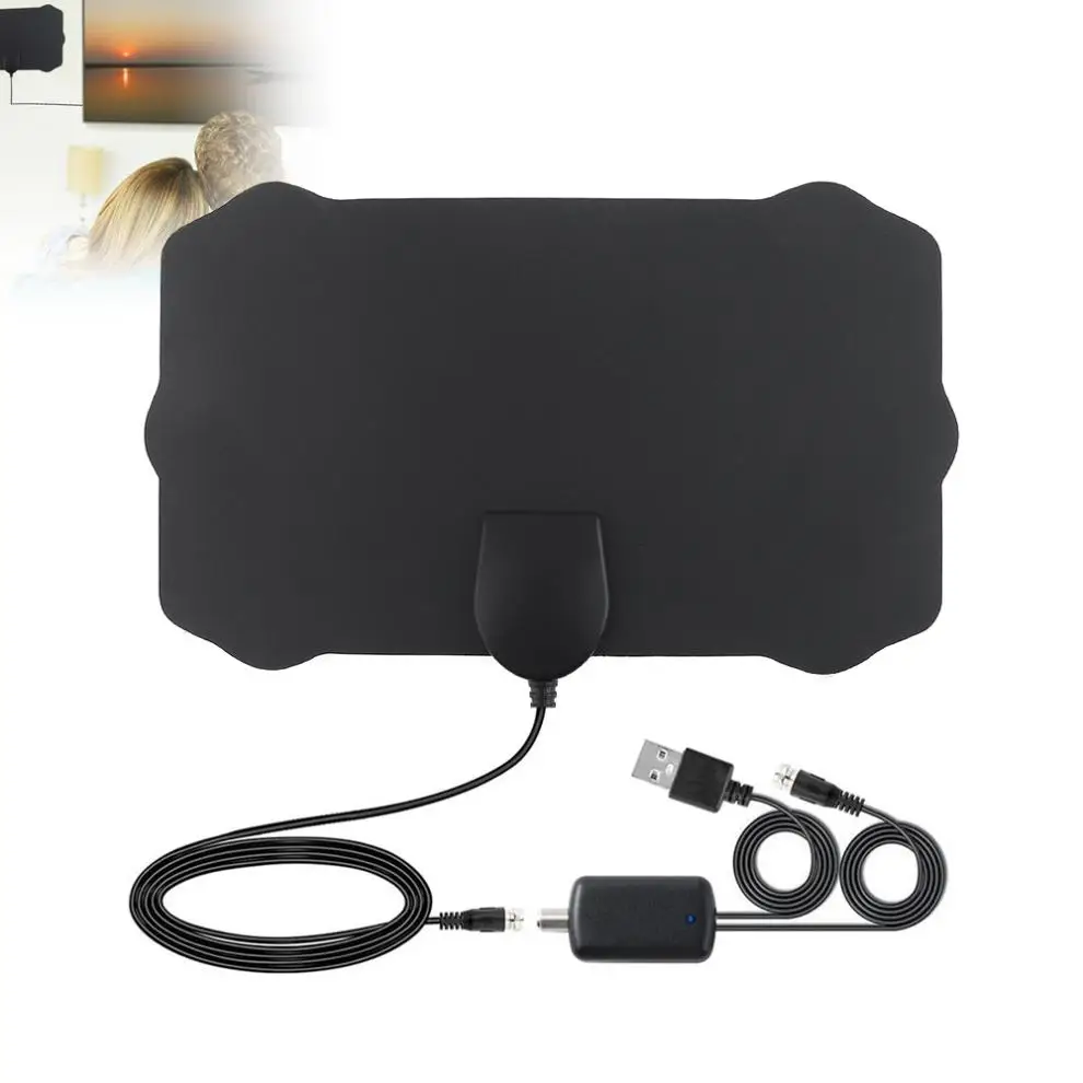 

UHF VHF 1080p 25dbi Indoor120Miles DTV HDTV HD Cable Digital TV Antenna with Signal Amplifier Booster for DVB-T / T2 TV