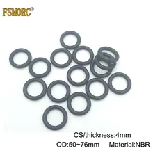 50 peças od 50 51 52 53 54 55 56 57 58 58 60 62 63 64 65 68 70 anel de vedação mecânico, 72 75 76mm * 4mm de espessura nbr o