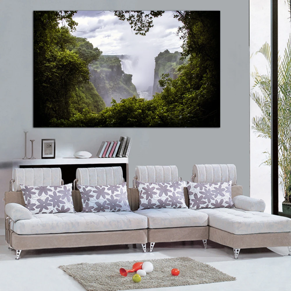 Victoria Falls Zimbabwe Africa nature Jungle print canvas oil paintings