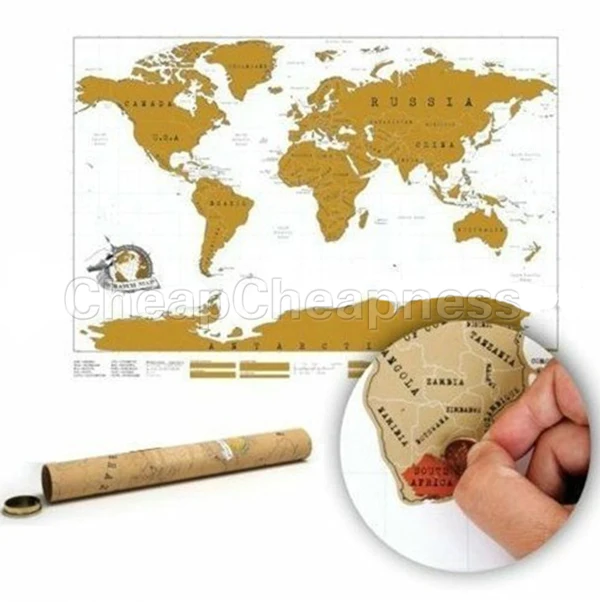 World Map Travel Scratch Off Map Personalized Poster Traveler Vacation Log National Geographic Map Of The World Map size:82*58cm