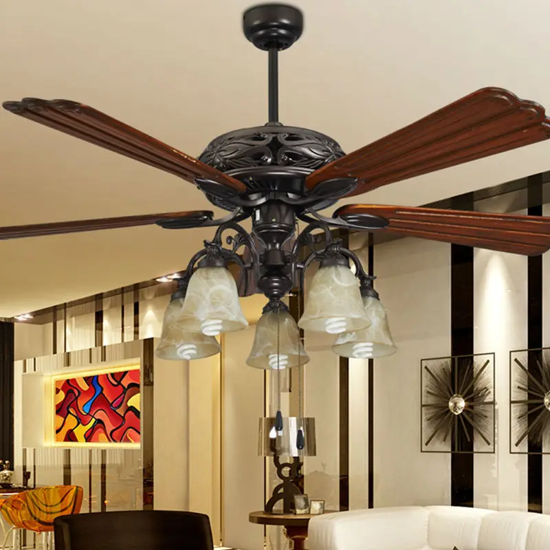 fashion ceiling fan lights retro style fan lamps bedroom ...