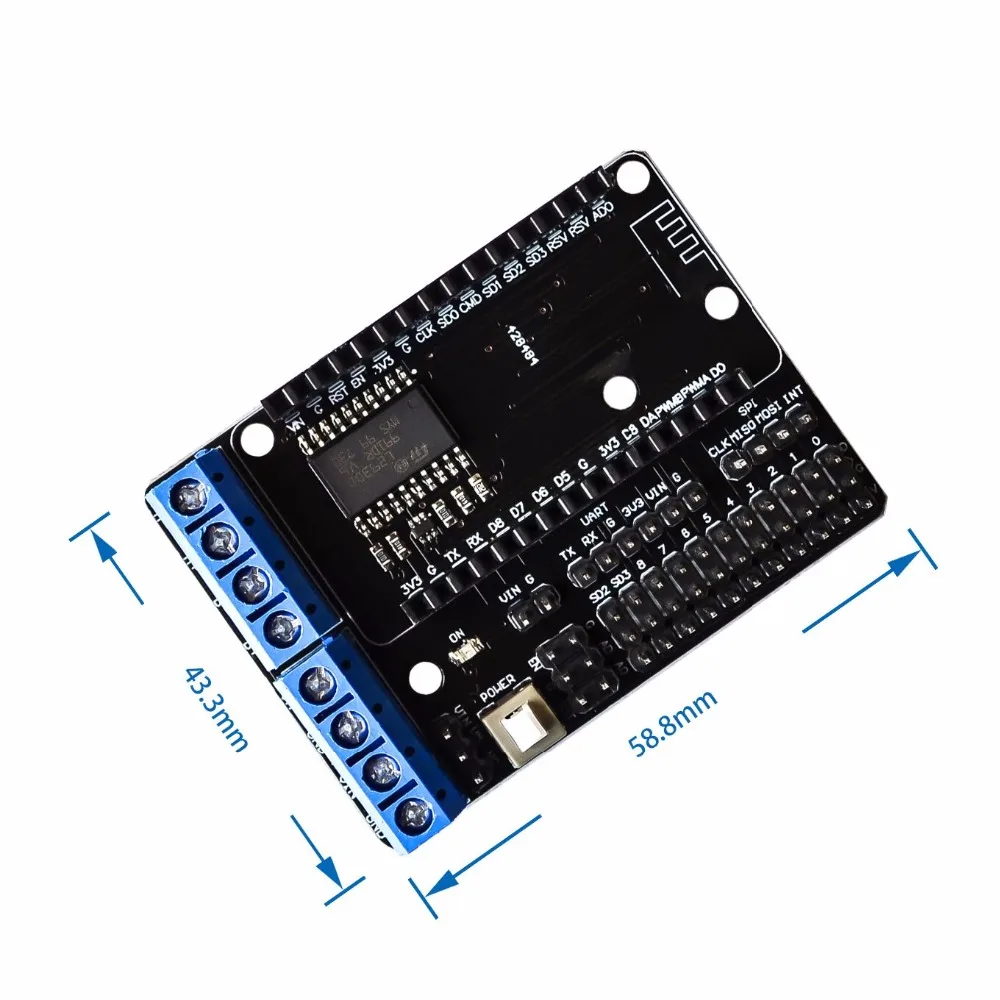 ESP8266 WiFi Плата расширения двигателя L293D ESP12E Lua Интернет вещей Smart Car Diy|Интегральные