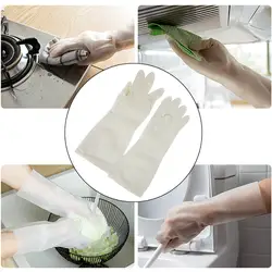 1 пара резиновые бытовые перчатки кухонные садовые чистящие перчатки прочные водостойкие домашние чистящие перчатки для мытья посуды 3