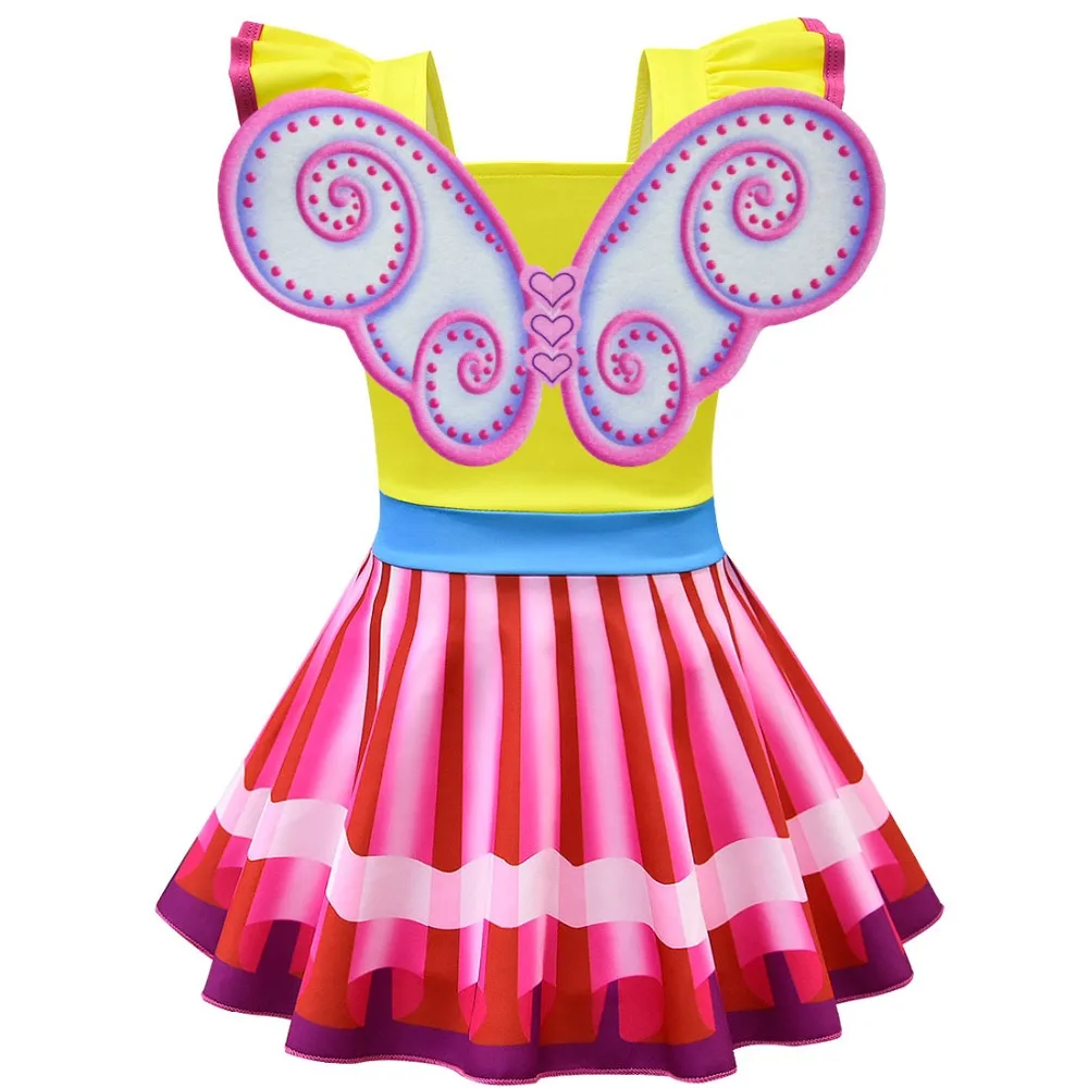 Нарядное летнее Радужное платье Нэнси вечерние костюмы для девочек на Хэллоуин, детские платья, Infantil Festa, одежда, платье на день рождения, Fille Ete