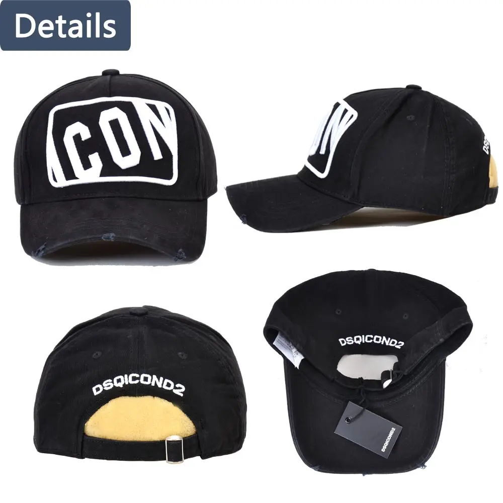 DSQICOND2 бренд DSQ Casquette шапки с твердым узором буквы значок Casquette папа хип-хоп бейсболка Snapback кепки для мужчин и женщин