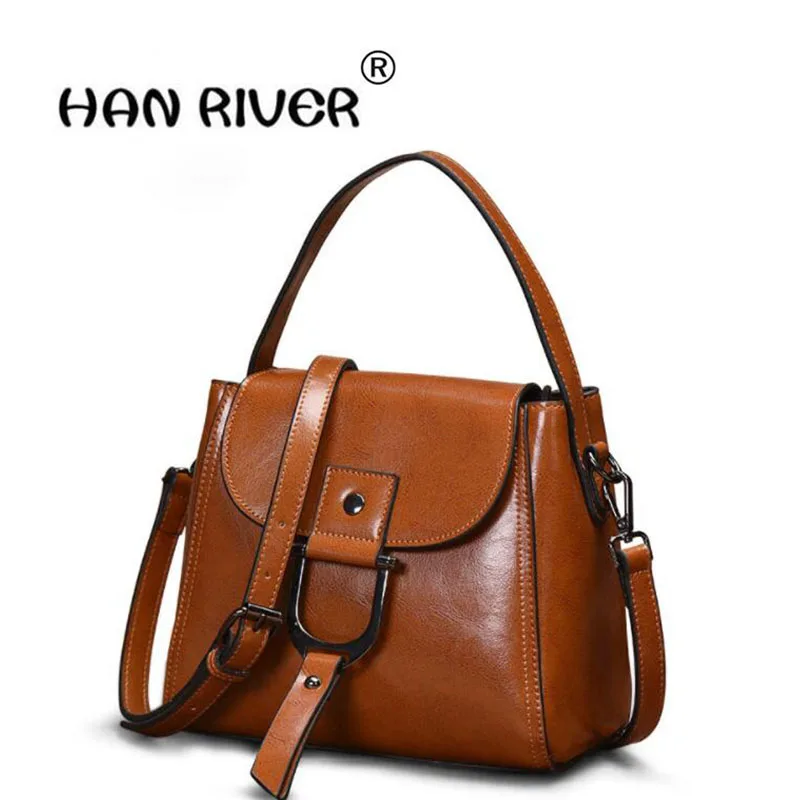 

HANRIVER 2018 Spring and summer new high-end quality ladies leather bag with a leather handbag with a single shoulder bag