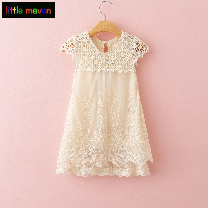 Для детей от 2 до 6 лет Детская одежда; платье для девочек кружева платье принцессы Новые Девушки Летнее вечернее платье для дня рождения модная детская одежда