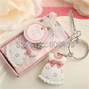 

FREE SHIPPING +Baby Shower Favors and Gift Cute Baby Themed Pink Key Chain Favors +100pcs/Lot