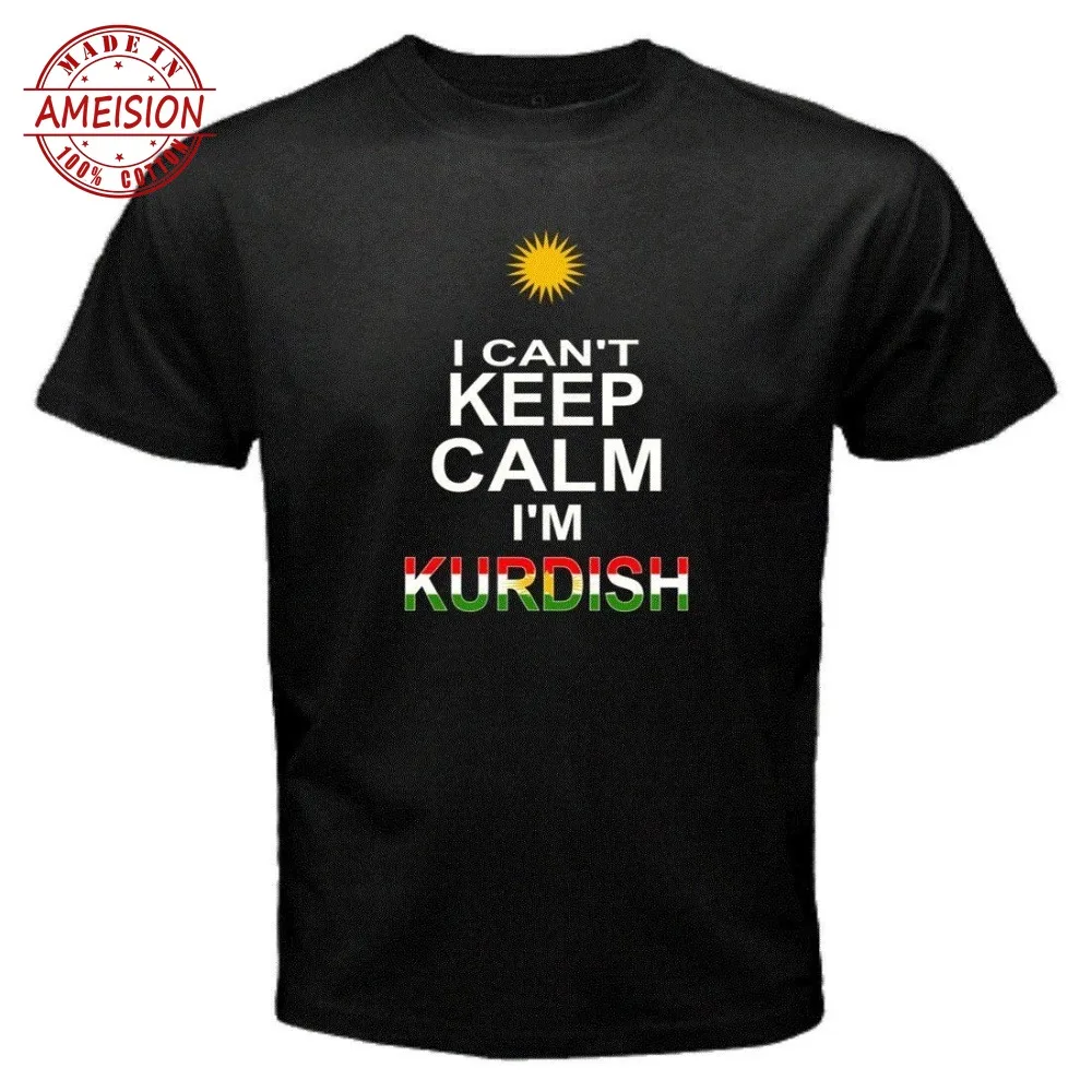 I Can'T Keep Calm I'M курдский флаг Курдистана Мужская футболка 2019 Новая мужская