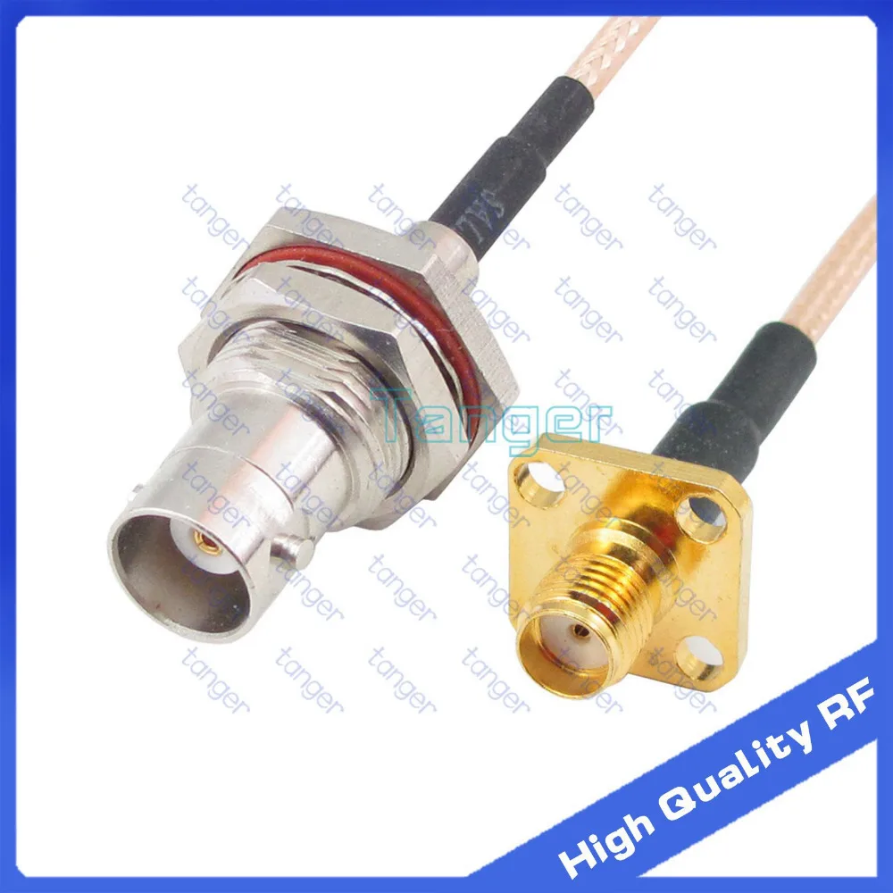 

Hot Selling BNC female jack front with nut to SMA female jack 4four hole panel 8" 20cm RG316 RF Coaxial Pigtail Low Loss cable