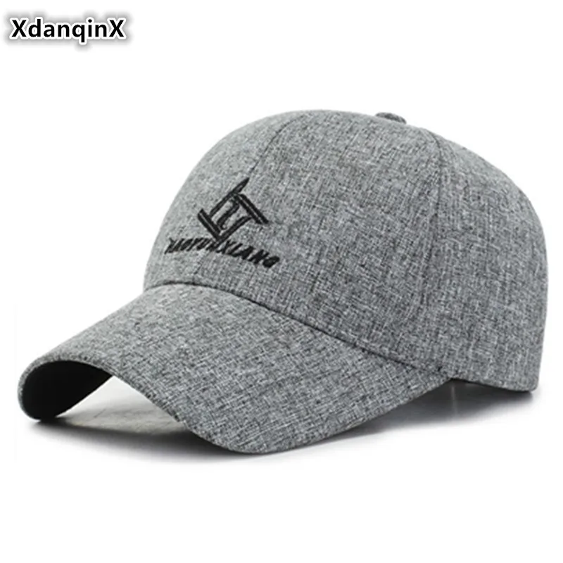 

XdanqinX Adjustable Size Men's Cotton Baseball Caps Simple Fashion Letter Hats Youth Student Hat Women's Ponytail Sports Cap