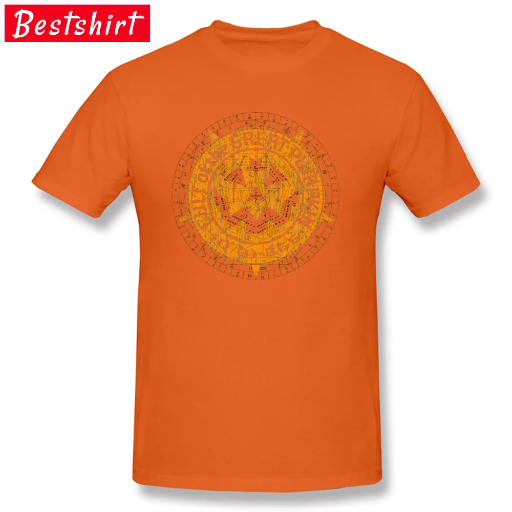 Casual Normal Short Sleeve Tops T Shirt Summer/Autumn Crew Neck 100% Cotton Boy T-Shirt Normal Tee-Shirts 2018 Cult of the Great Pumpkin Alchemy Logo 15715 orange