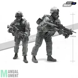 Миниатюрный 1/35 современной армии США спецназ череп биохимические отдельного солдата Смола Модель Рисунок комплект TLP-08