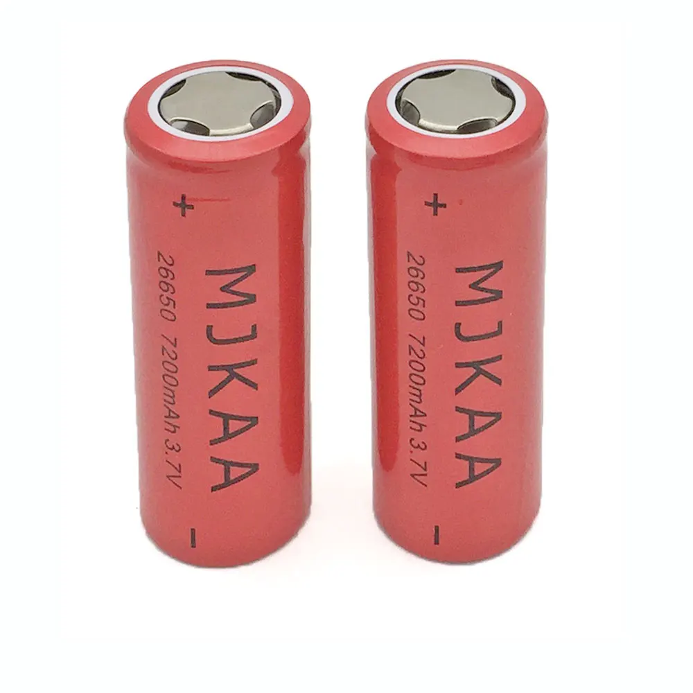 

Cncool New Wholesale High Capacity 1pc 7200mAh 3.7V 26650 Battery Rechargeable Lithium Li-ion Battery for LED Flashlight