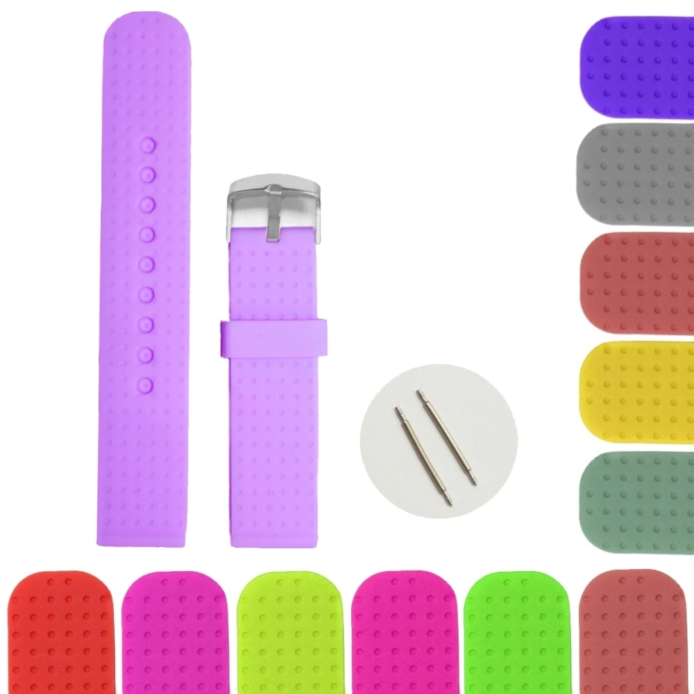 

20mm Charming Mauve Silicone Jelly Rubber Ladies Watch Band Straps WB1053C20JB