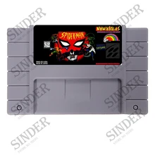 Человек-паук 16 бит большой серый супер игровая карта