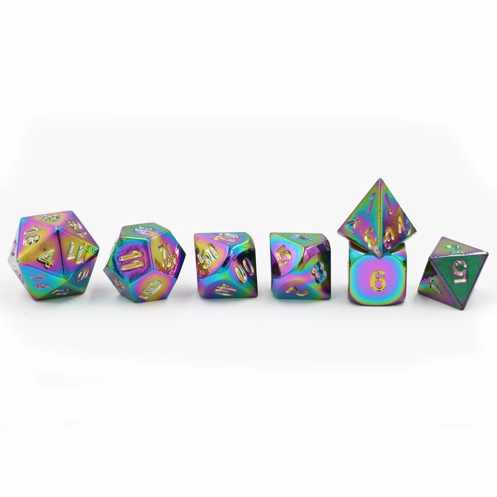 Nova 7 pçs set Criativo Dice RPG