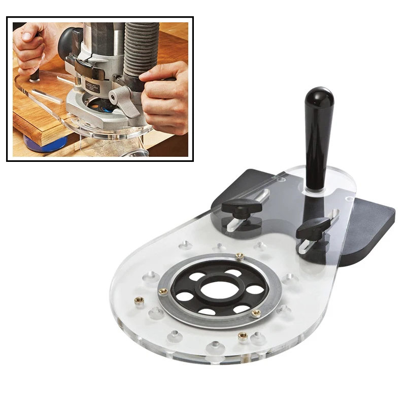 

Circle Cutting Jig Woodworking Hole Punch Locator for Wood Routers/Electric Hand Trimmers Woodworking Milling Circle Groove