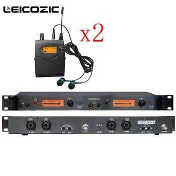 

Leicozic In Ear Monitor System 2 Channel stage Monitoring uhf transmitter in earphone wireless monitor sound system equipment