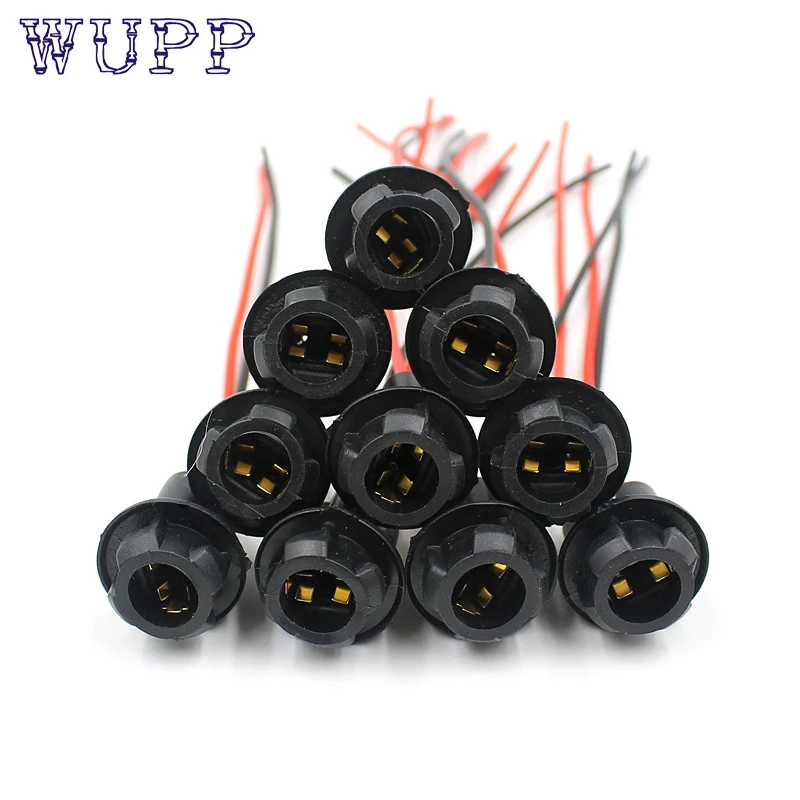 New 10pcs T10 5050 Car Auto Socket Connector Extension LED Light Bulb