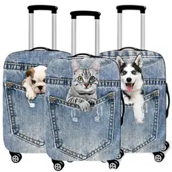 Милый Карманный чемодан для собак, защитный чехол, Дорожный чемодан, плотный глиттер-блёстки, чемоданы, органайзер 18-32 дюйма