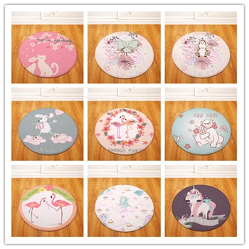 

Modern Fashion Nordic Animal Round Chair/Table Desk Mat Living Room Bedroom Area Rug Decorative Carpet
