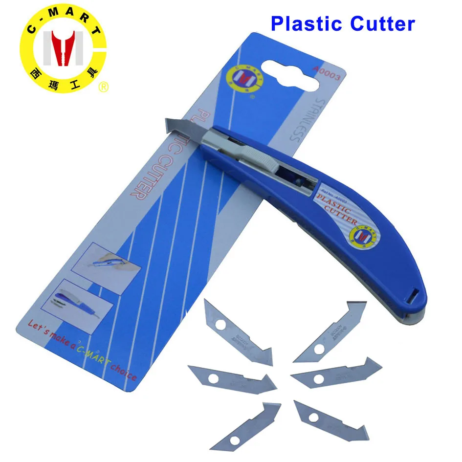 

C-mart Hand Tools Utility Cutter Leather Acrylic Shear Cardboard Pen Knife A0003 Plastic Scissors Hook Organic Board Tool