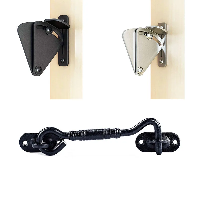 

1 set High quality sliding door lock 90 Degree Hasp Latches For Home Hotel Door Security Hardware