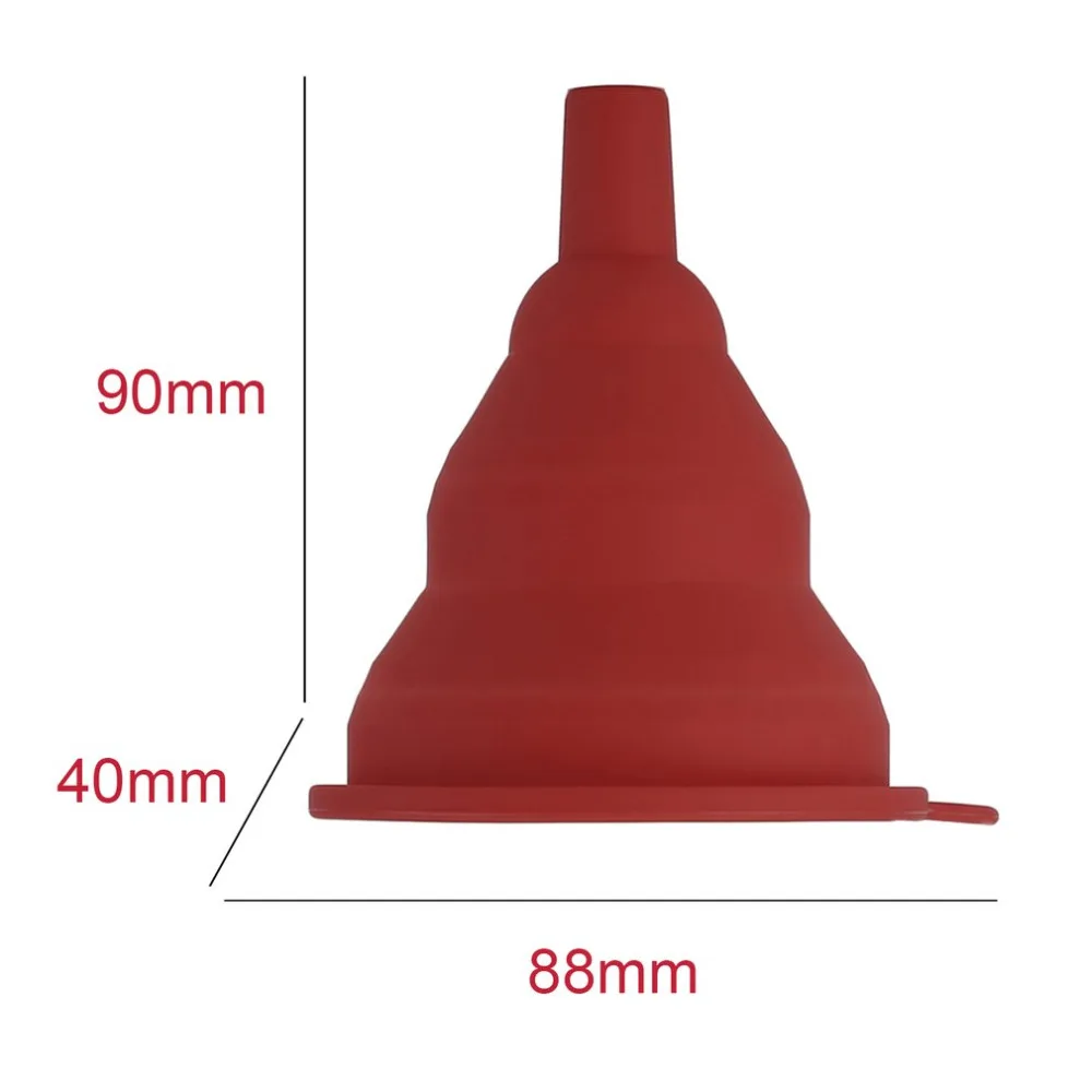 Protable Mini Silicone Gel Foldable Collapsible Style Funnel Hopper Kitchen Tool Practical Home Water Filler Tool