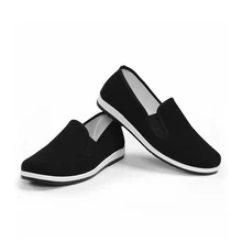 Высококачественная Черная хлопковая обувь; нескользящая прогулочная обувь; китайская обувь для кунг-фу; обувь для боевых искусств