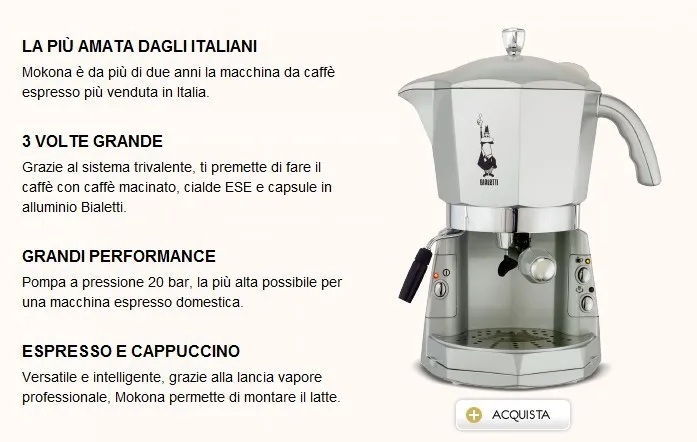 Brand Bialetti Espresso Coffee Machine 